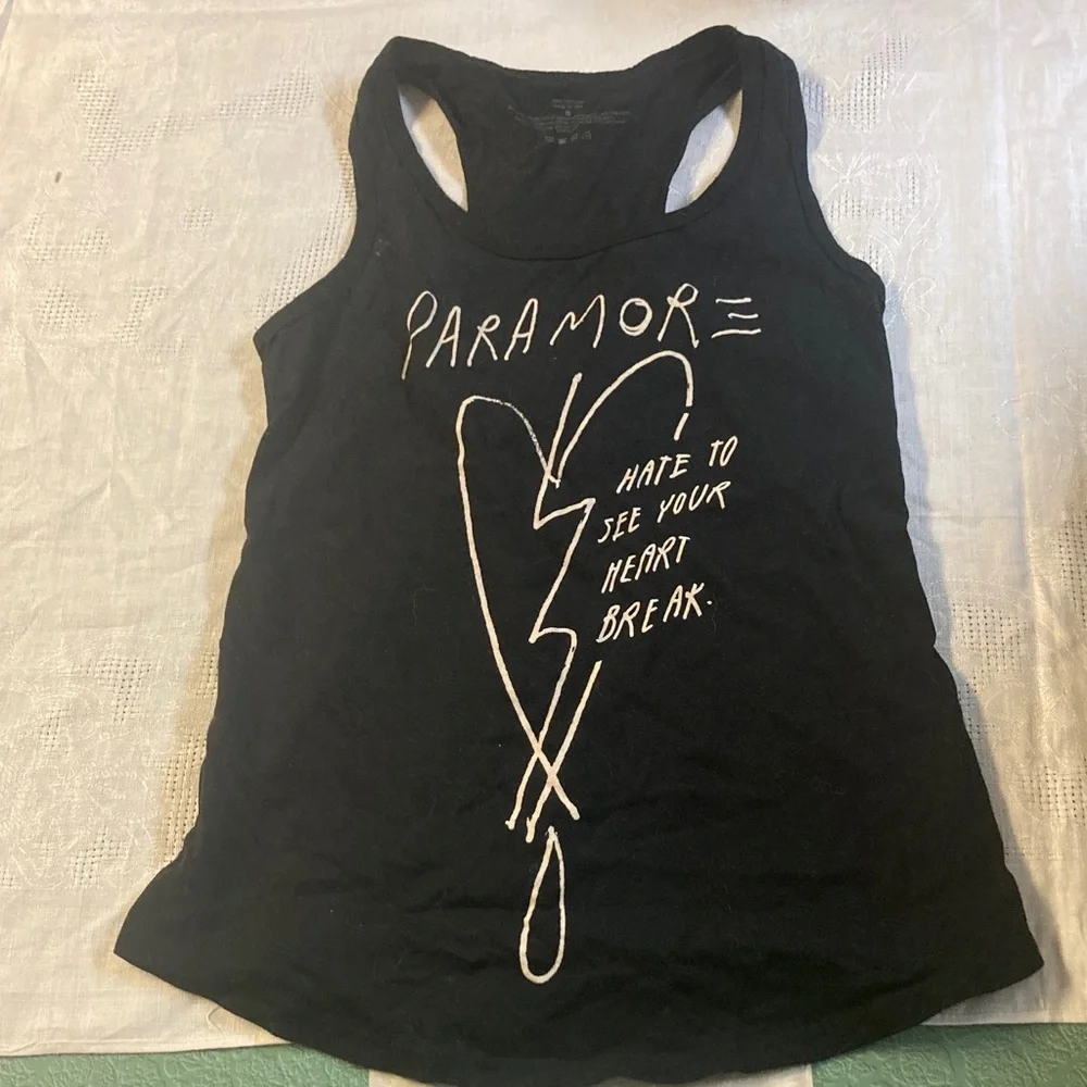 Paramore Black Tank Top. Size Small. - Picture 1 of 1